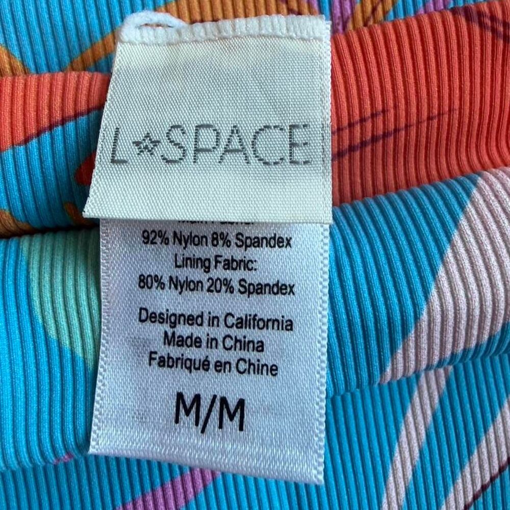 L*space Fiesta Palm Ribbed Frenchi Bikini Bottom and tops - Picture 7 of 8